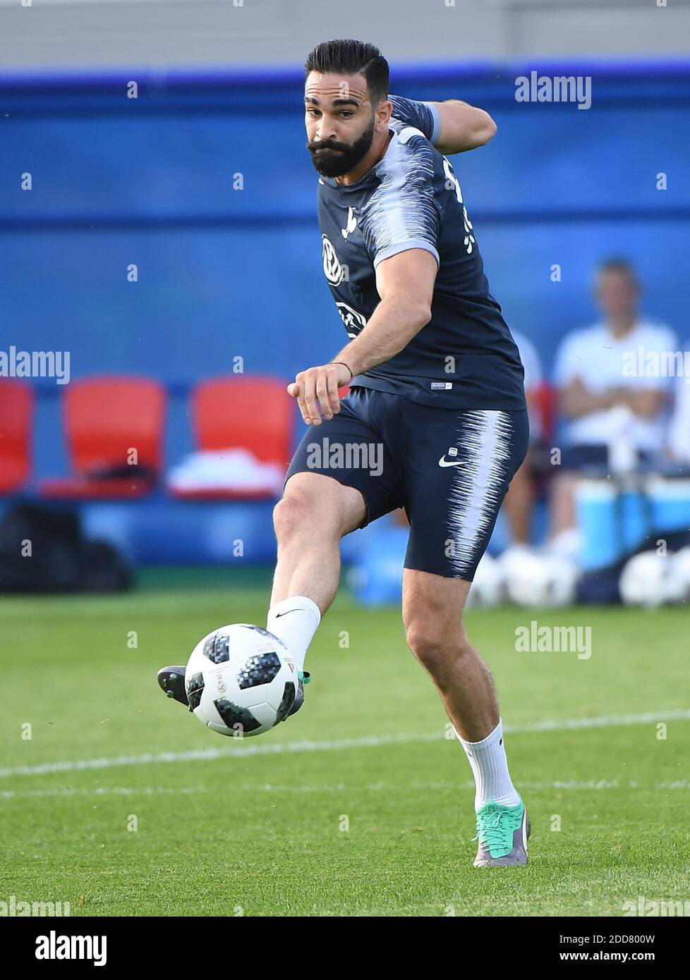 Adil Rami of France during French Team training session ahead of the FIFA  World Cup 2018 on June 17, 2018 in Istra, Russia. Photo by Christian  Liewig/ABACAPRESS.COM Stock Photo - Alamy