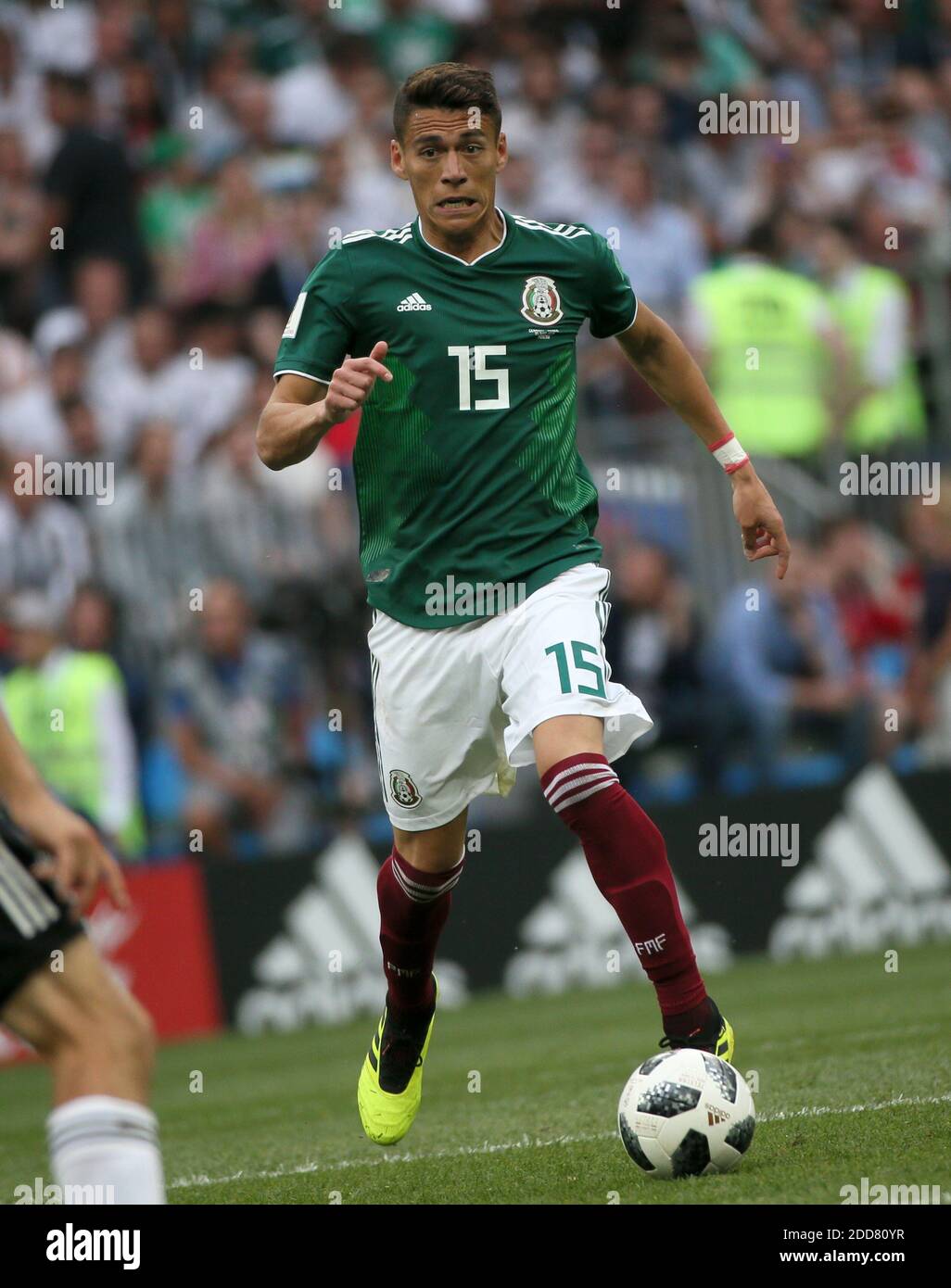 Hector Moreno of Mexico during the 2018 FIFA World Cup Russia game, Germany vs Mexico in Luzhniky Stadium, Moscow, Russia on June 17, 2018. Mexico won 1-0. Photo by Giuliano Bevilacqua/ABACAPRESS.COM Stock Photo