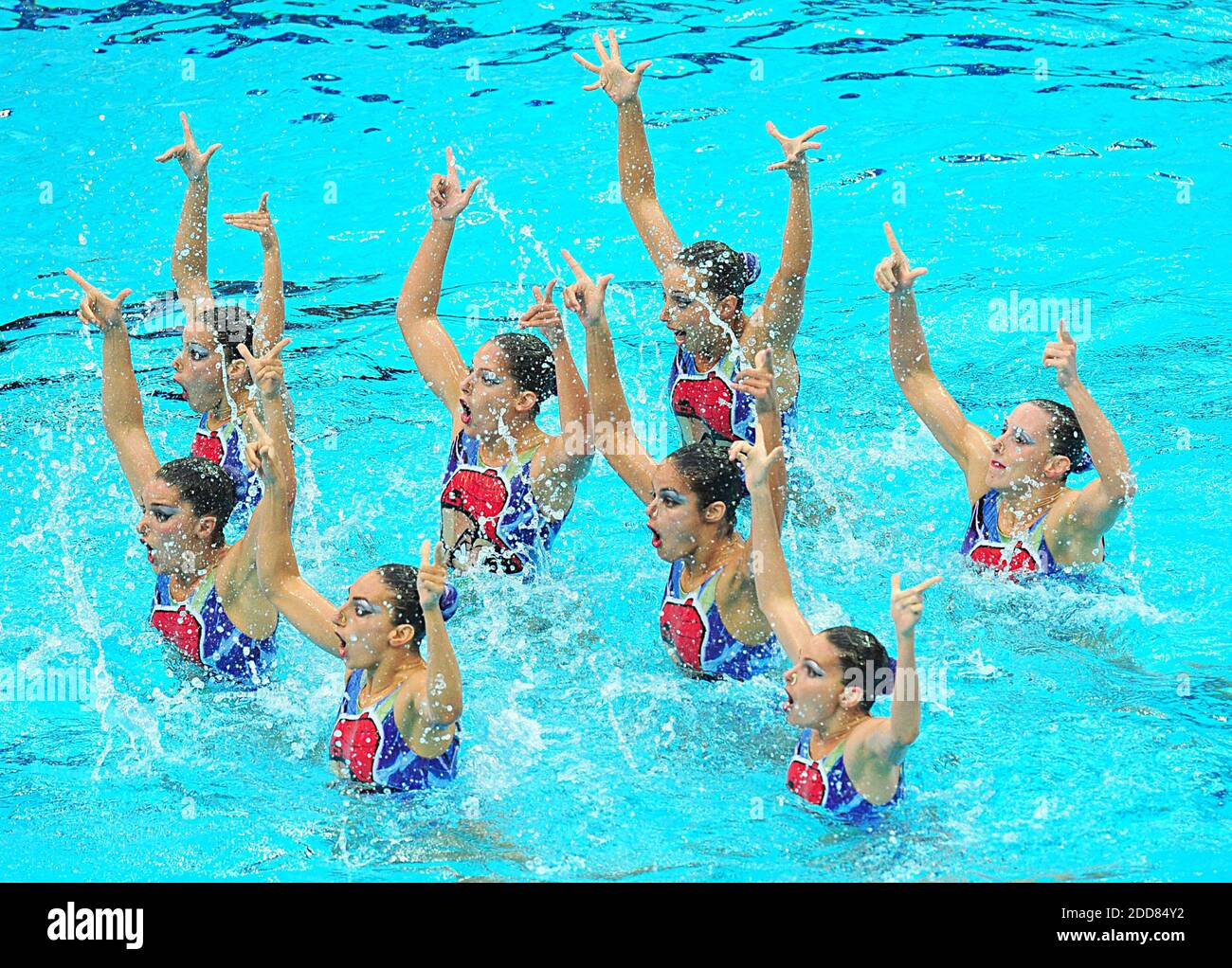 NO FILM, NO VIDEO, NO TV, NO DOCUMENTARY The synchronized swim team