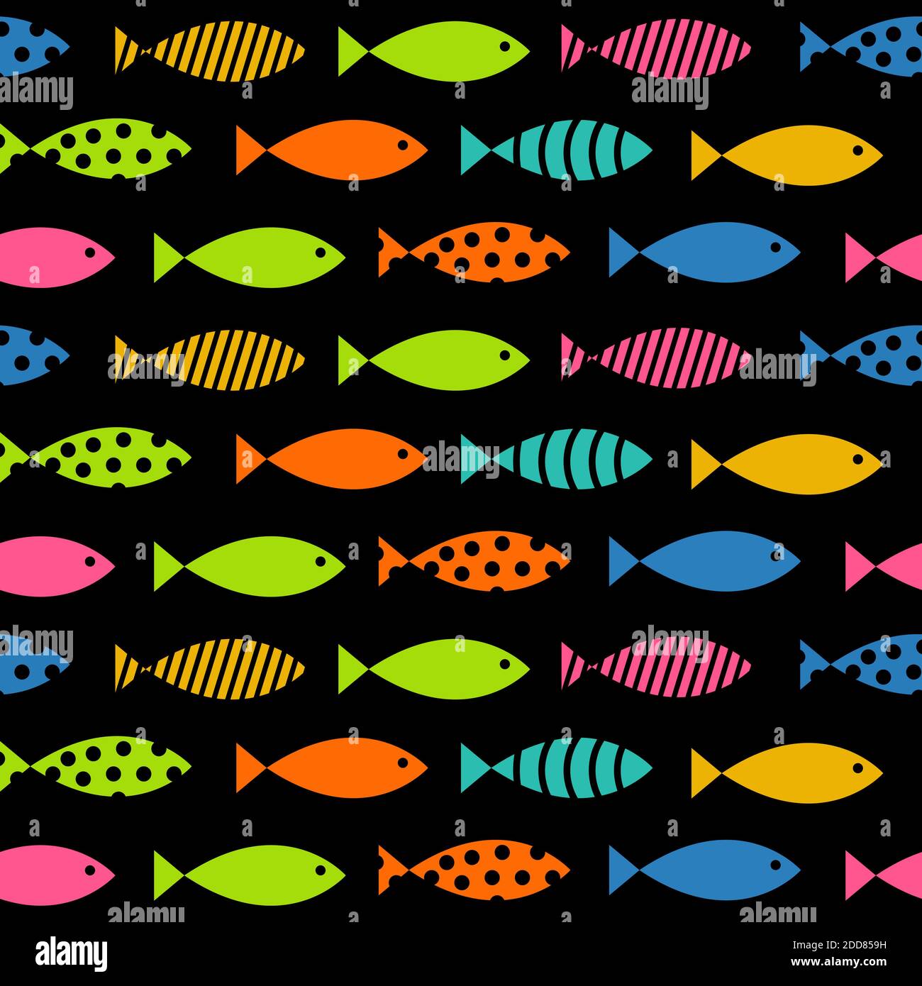 Mult Fish Seamless Pattern Background Illustration EPS0 Stock Photo - Alamy