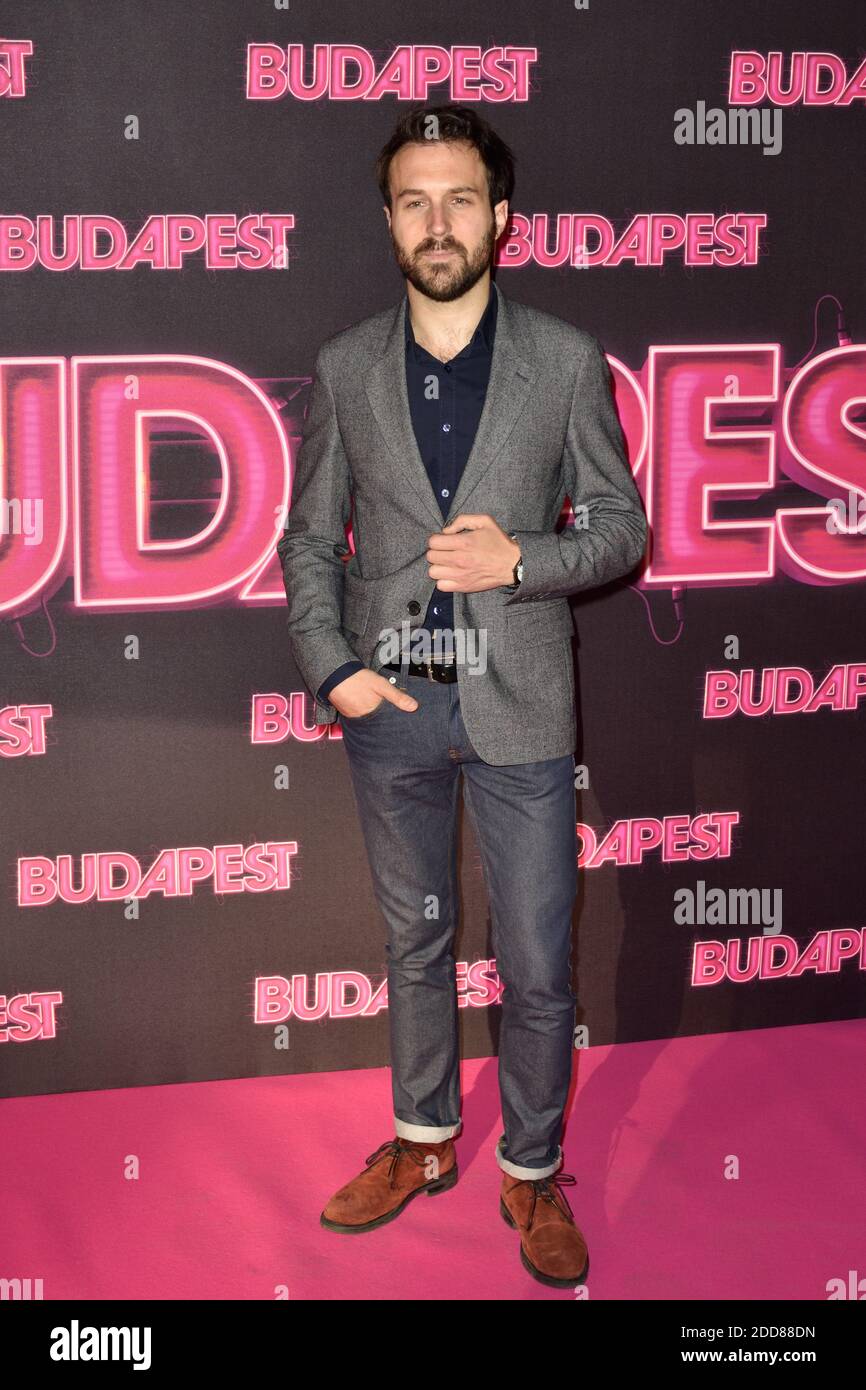 Antoine Gouy assiste a la premiere de Budapest a Paris, France, le 19