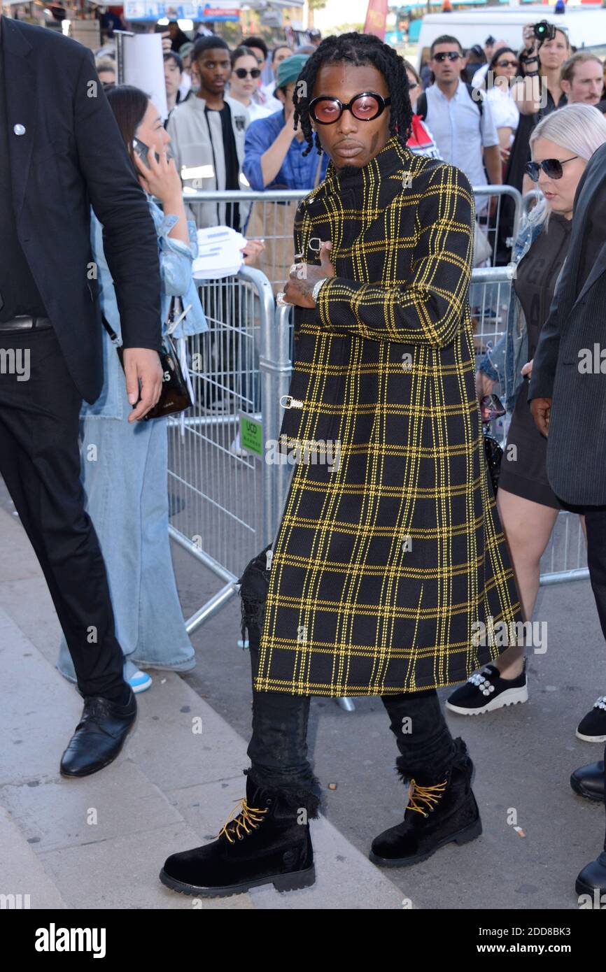 Playboi Carti attending the Off-White Menswear Spring Summer 2019 show as  part of Paris Fashion Week at the Palais de Chaillot in Paris, France on  June 20, 2018. Photo by Aurore Marechal/ABACAPRESS.COM