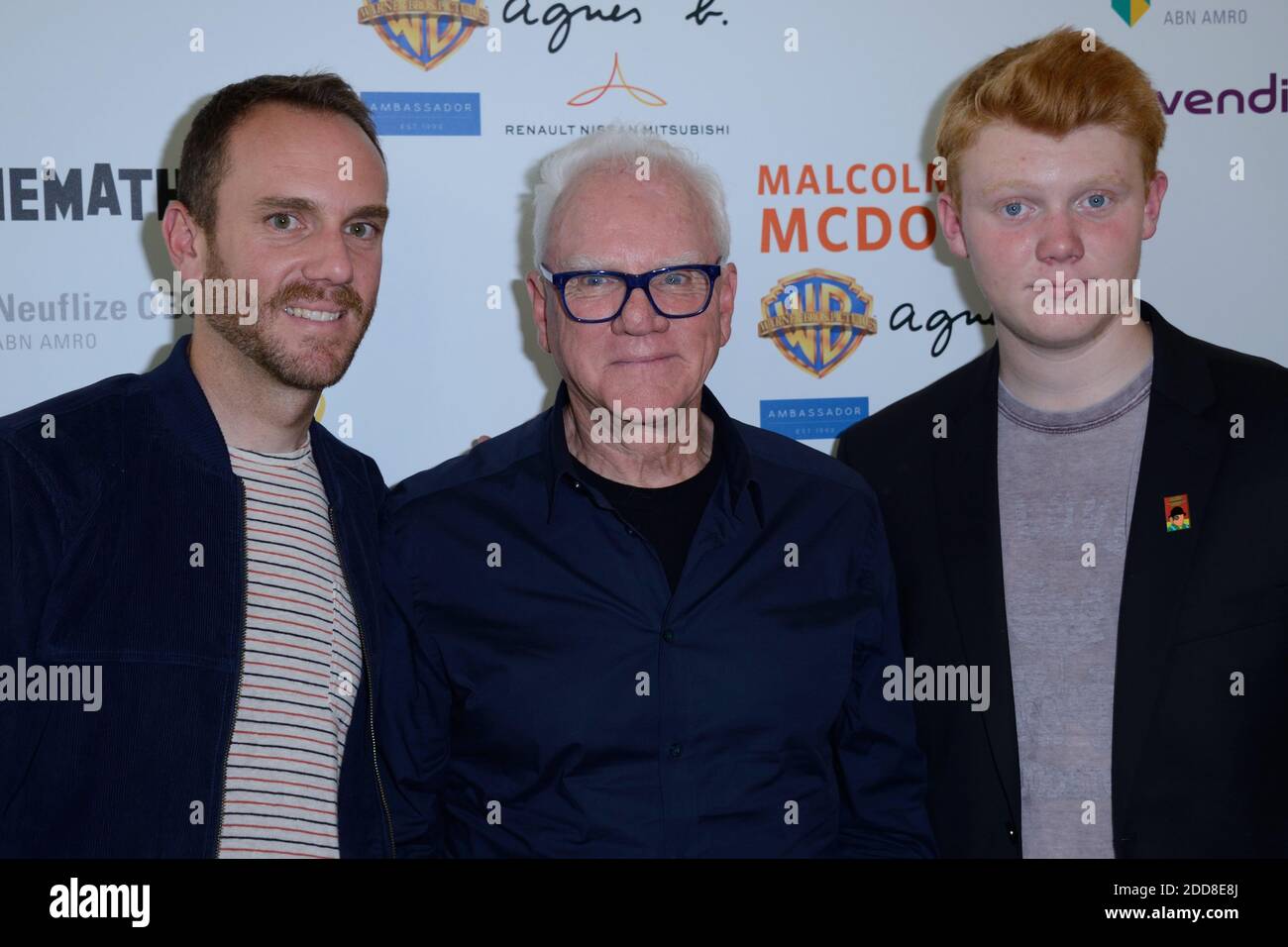 Malcolm McDowell with his sons Charlie McDowell and Beckett Taylor