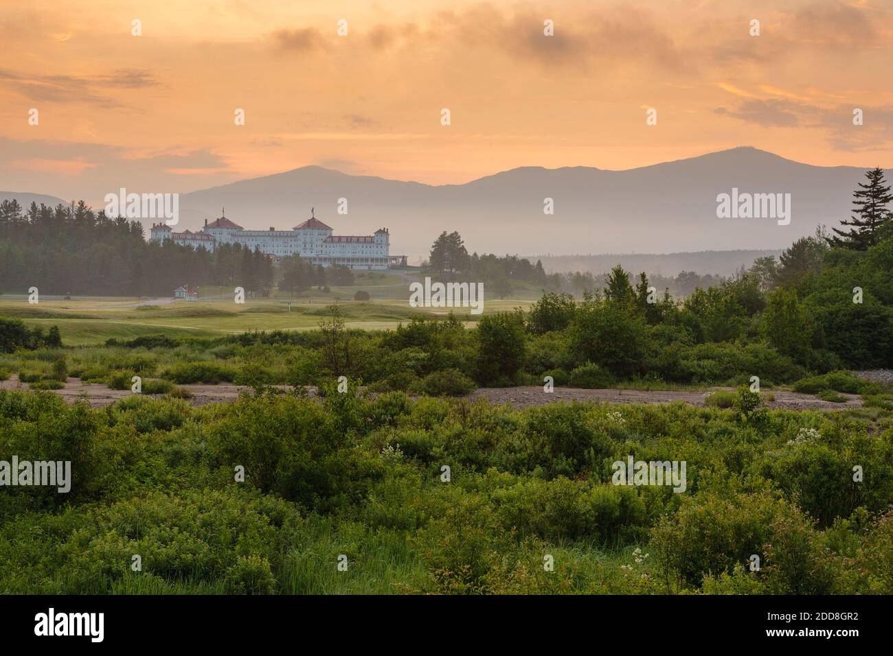 The Mount Washington Resort in Bretton Woods, New Hampshire at sunrise