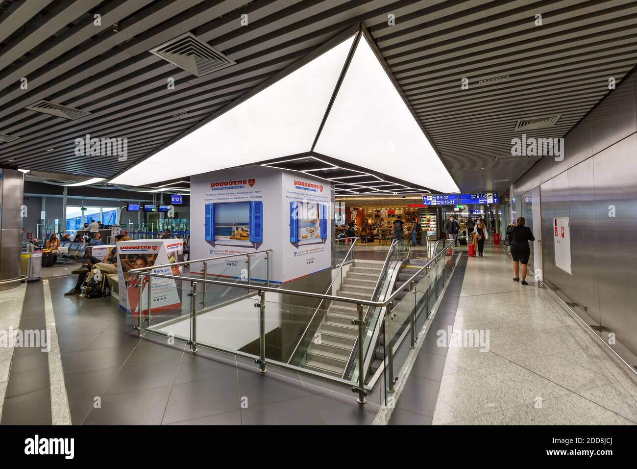 Athens, Greece - September 23, 2020: Terminal building of Athens Airport in Greece. Stock Photo