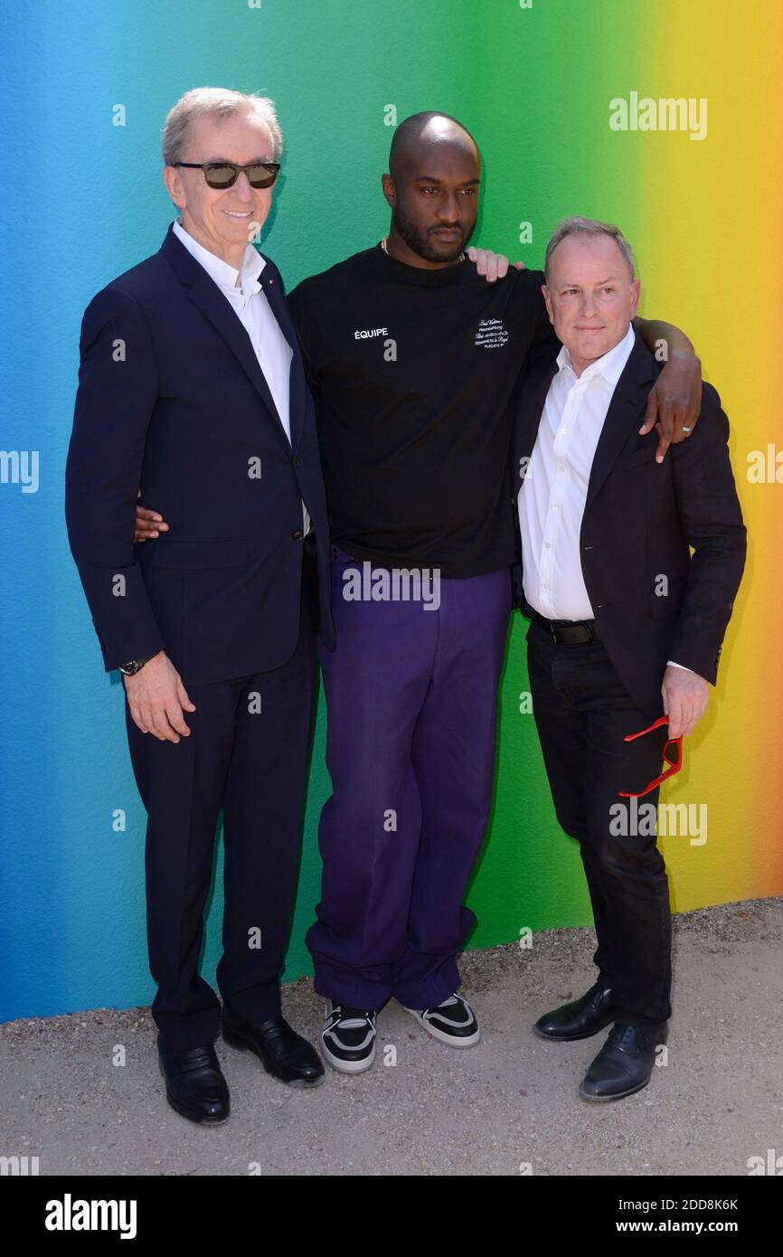 Owner of LVMH Luxury Group Bernard Arnault, Stylist Virgil Abloh and CEO of Louis  Vuitton Michael Burke attending the Louis Vuitton Menswear Spring Summer  2019 show as part of Paris Fashion Week