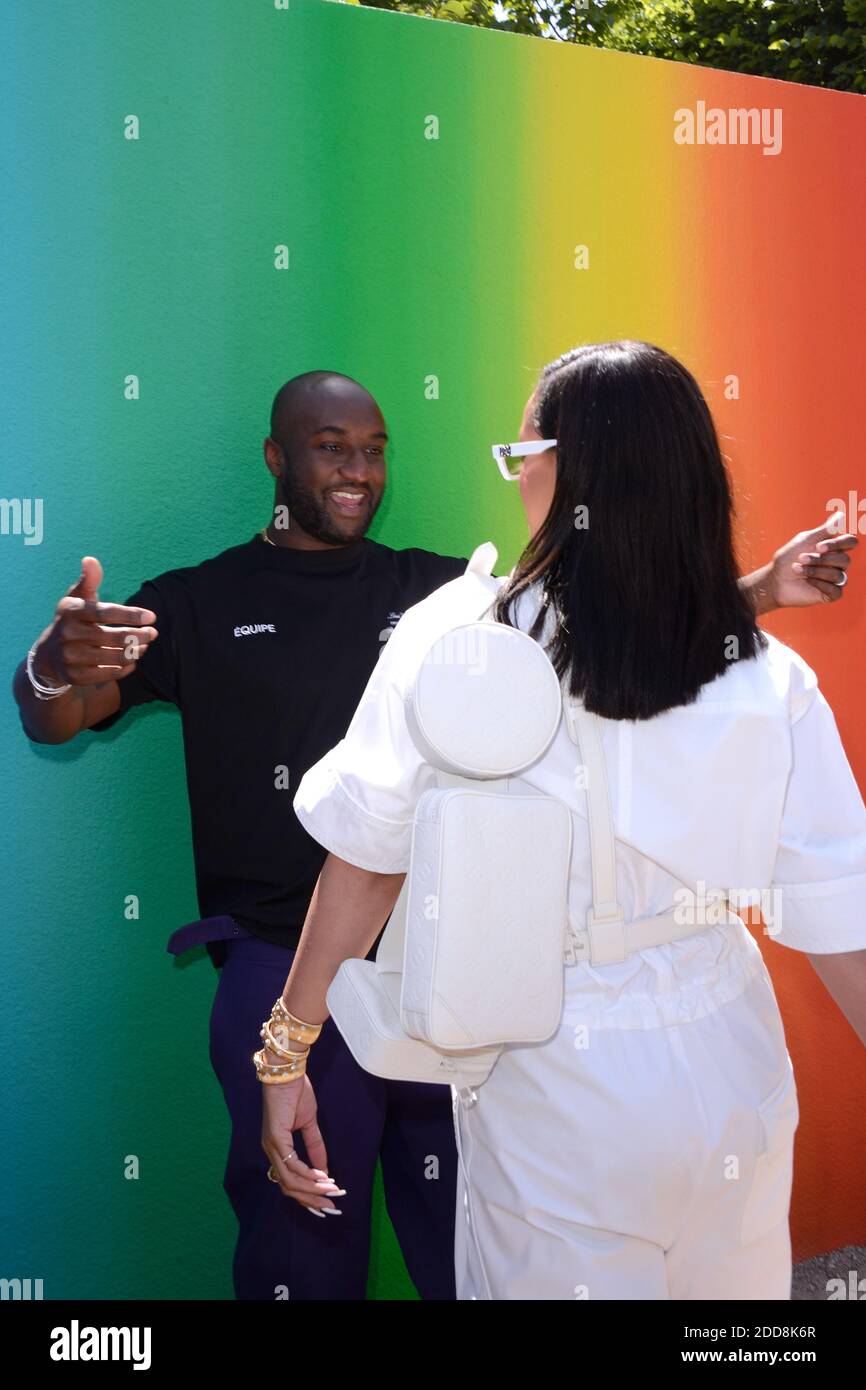 Virgil Abloh and Rihanna attending the Louis Vuitton Menswear Spring Summer  2019 show as part of
