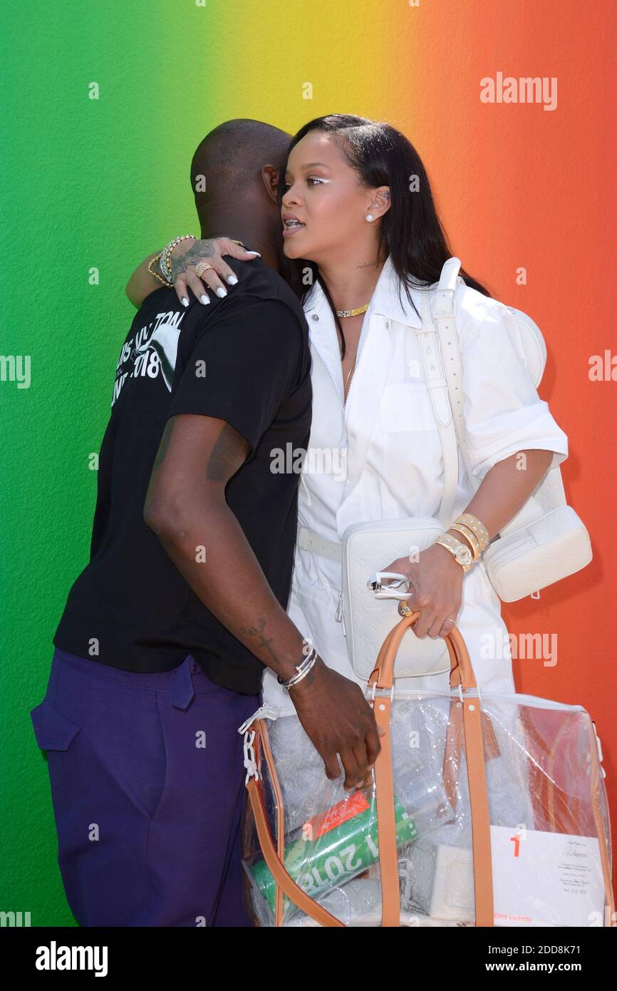 Virgil Abloh and Rihanna attending the Louis Vuitton Menswear Spring Summer  2019 show as part of