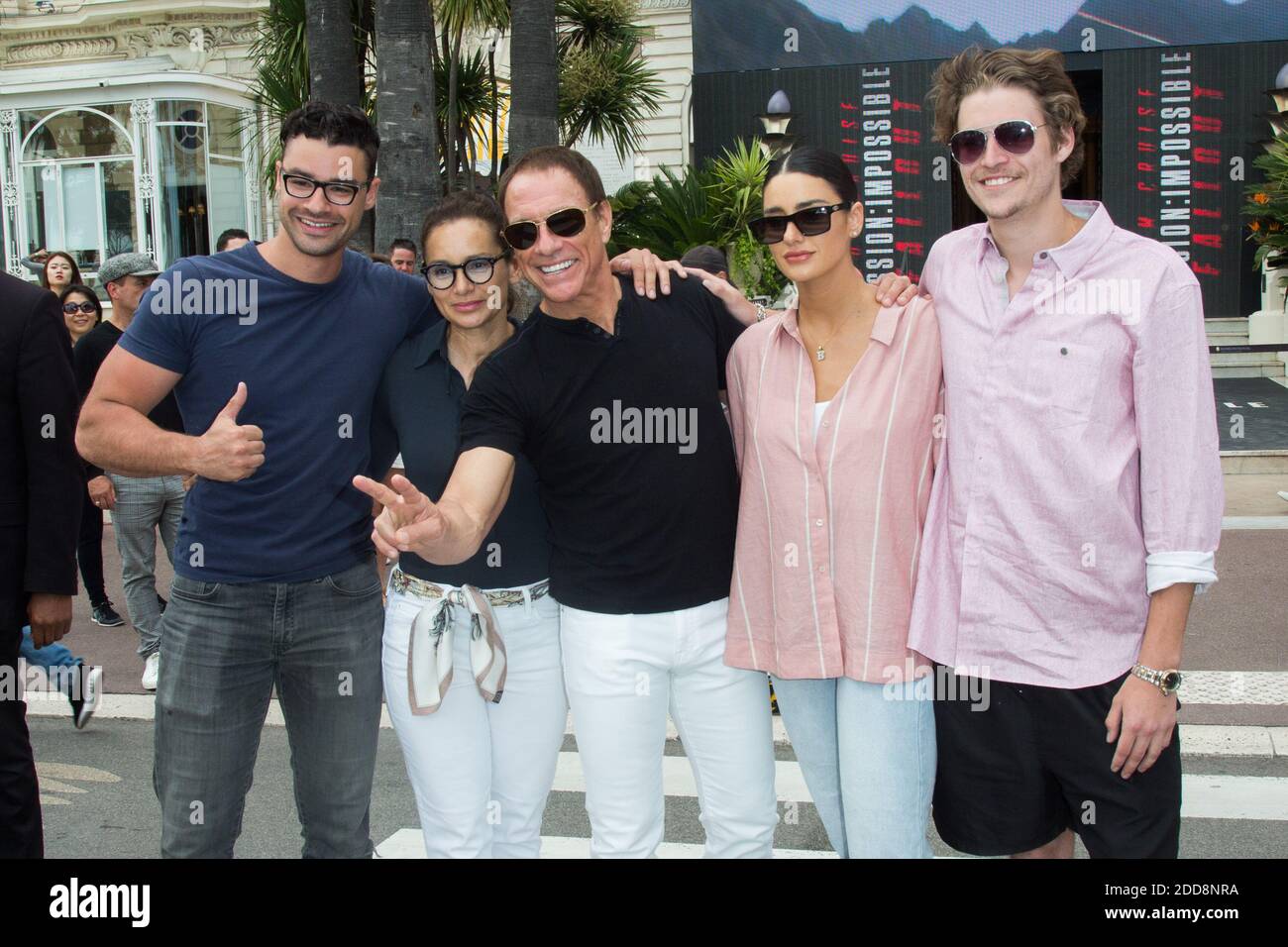 Semi-Exclusive - Jean-Claude Van Damme celebrates his 30-year career with  his family, his wife Gladys Portugues, his children his son Kristopher, his  daughter Bianca, Nicolas van Varenberg during the 71st annual Cannes