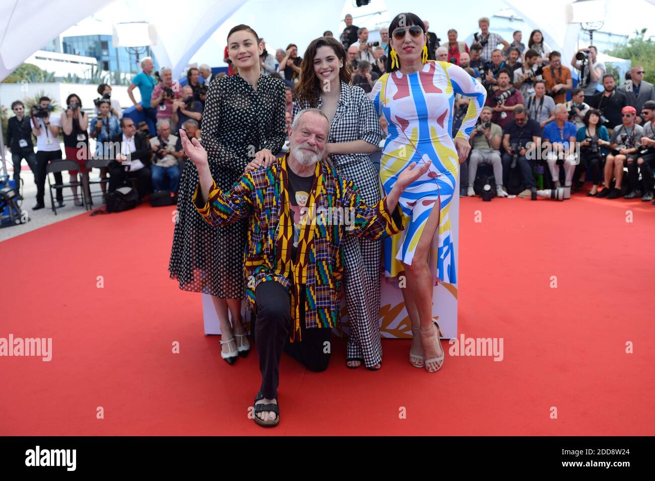 Olga Kurylenko, Joana Ribeiro, Terry Gilliam, Rossy de Palma attending the The Man Who Killed Don Quixote Photocall held at the Palais des Festivals as part of the 71st annual Cannes Film Festival on May 19, 2018 in Cannes, France. Photo by Aurore Marechal/ABACAPRESS.COM Stock Photo
