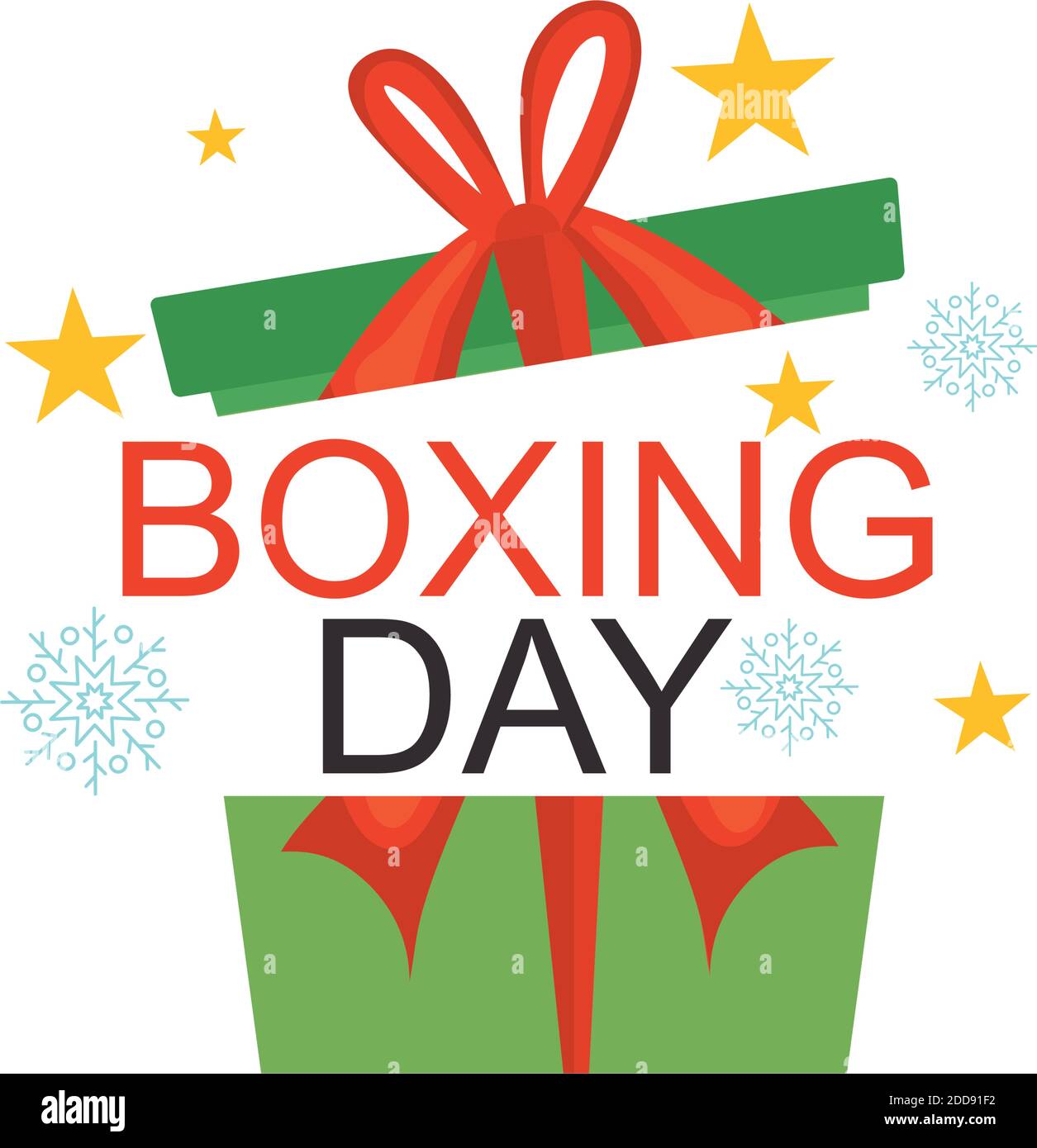 boxing day design with gift box over white background, colorful design,  vector illustration Stock Vector Image & Art - Alamy