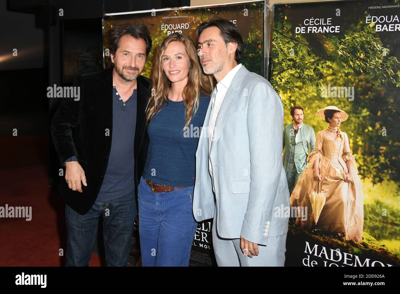 Edouard Baer, Cecile de France and Emmanuel Mouret attend the