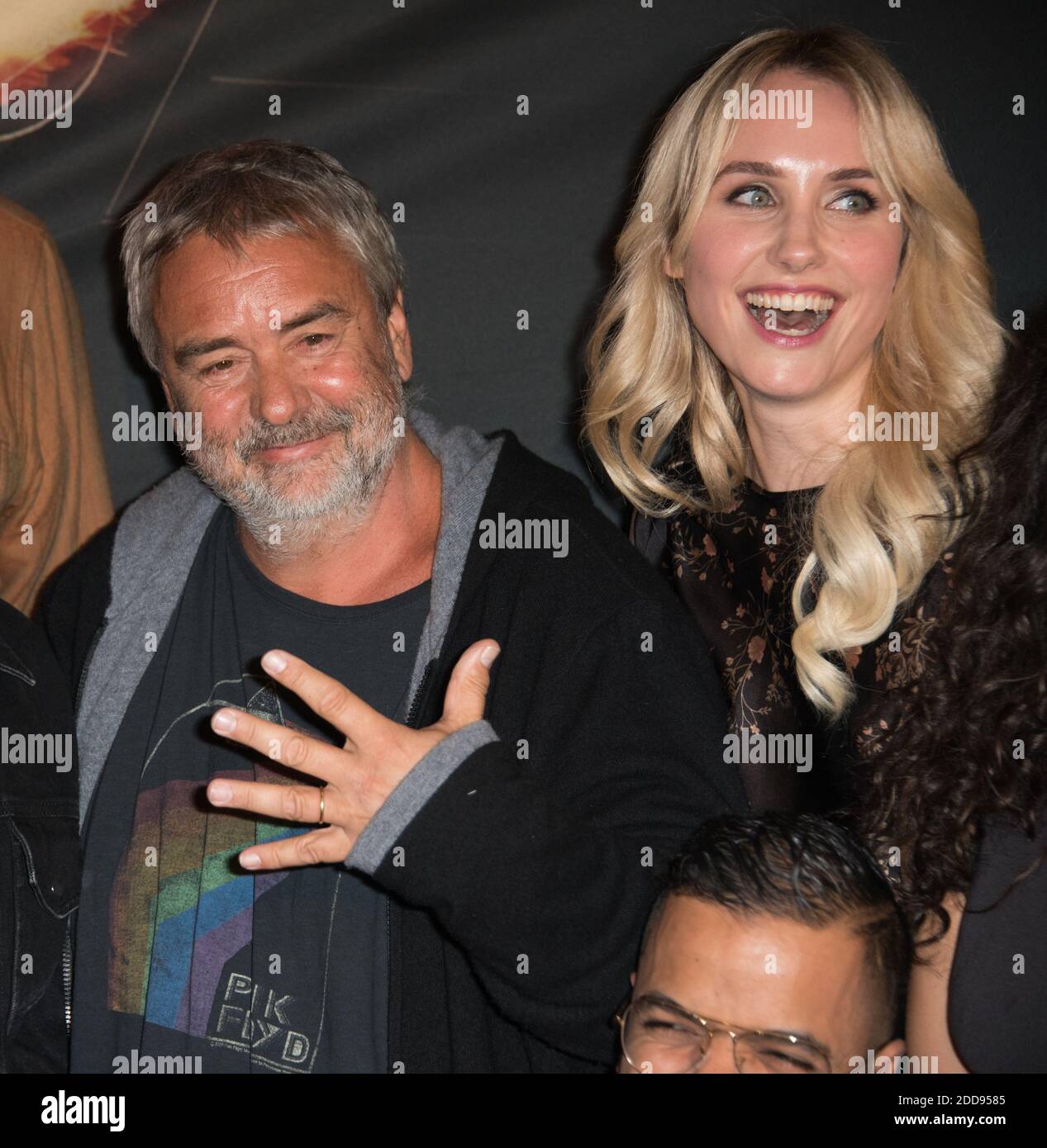 Filmmaker Luc Besson accused of rape by the actress Sand Van Roy - Luc  Besson attending the Taxi 5 movie premiere with Sand Van Roy assistent at  the Grand Rex in Paris,