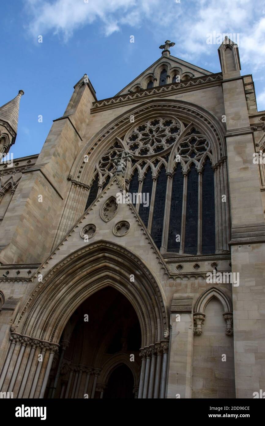 St Albans Cathedral. Hertfordshire, England, UK. Cathedral and Abbey Church of St Alban. Stock Photo
