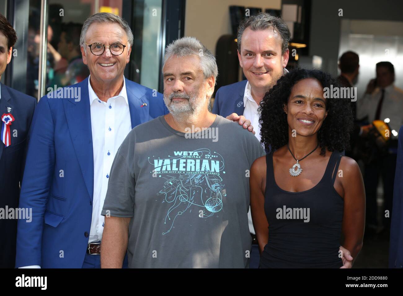 Roland Mack, Michael Mack, Luc Besson and his wife Virginie Besson-Silla attending Eurosat - Coastiality By Valerian Opening held at Europa-Park in Rust, Germany on September 12, 2018. Photo by Jerome Domine/ABACAPRESS.COM Stock Photo