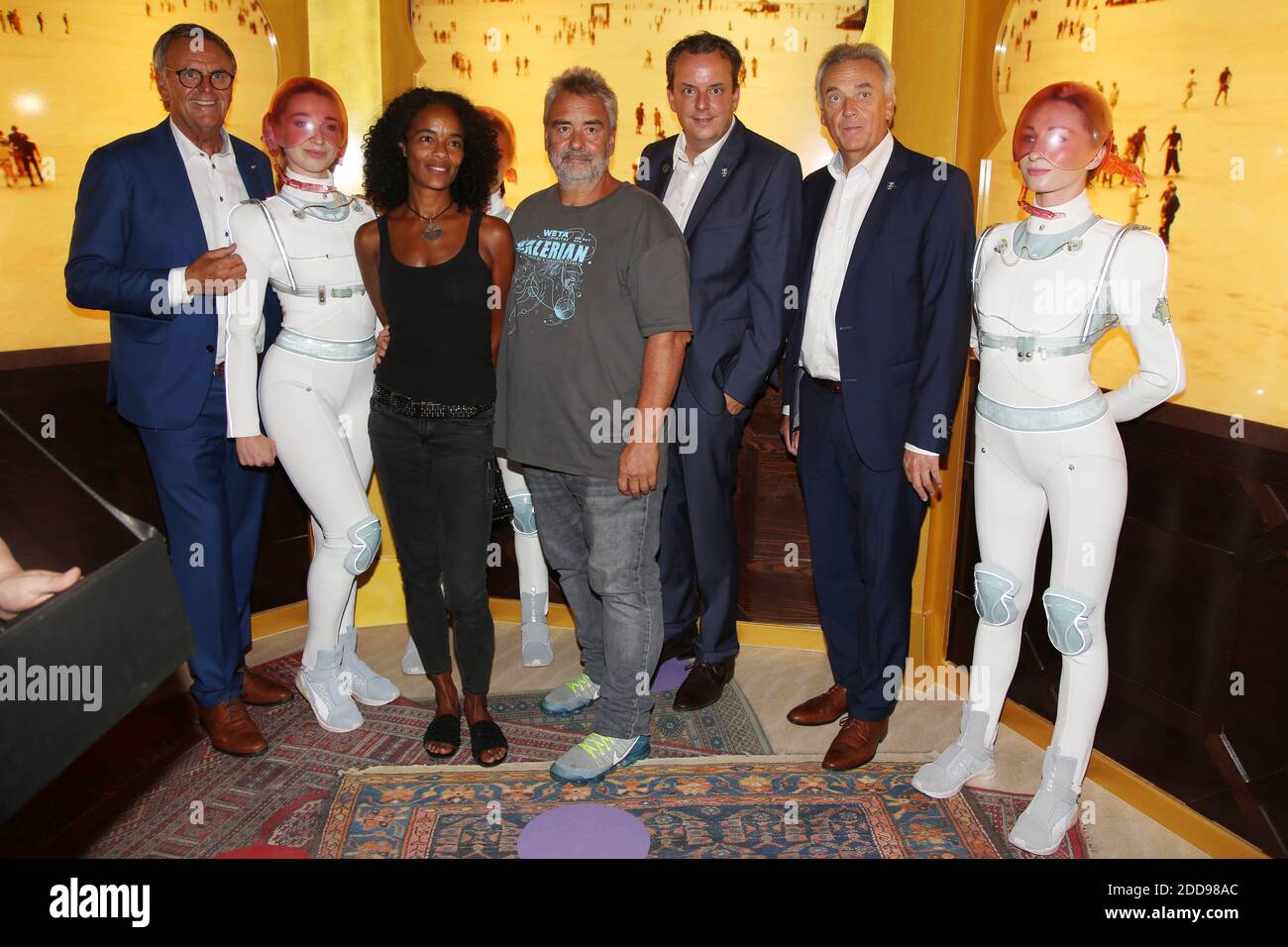 Roland Mack, Luc Besson and his wife Virginie Besson-Silla, Michael Mack and Jurgen Mack attending Eurosat - Coastiality By Valerian Opening held at Europa-Park in Rust, Germany on September 12, 2018. Photo by Jerome Domine/ABACAPRESS.COM Stock Photo