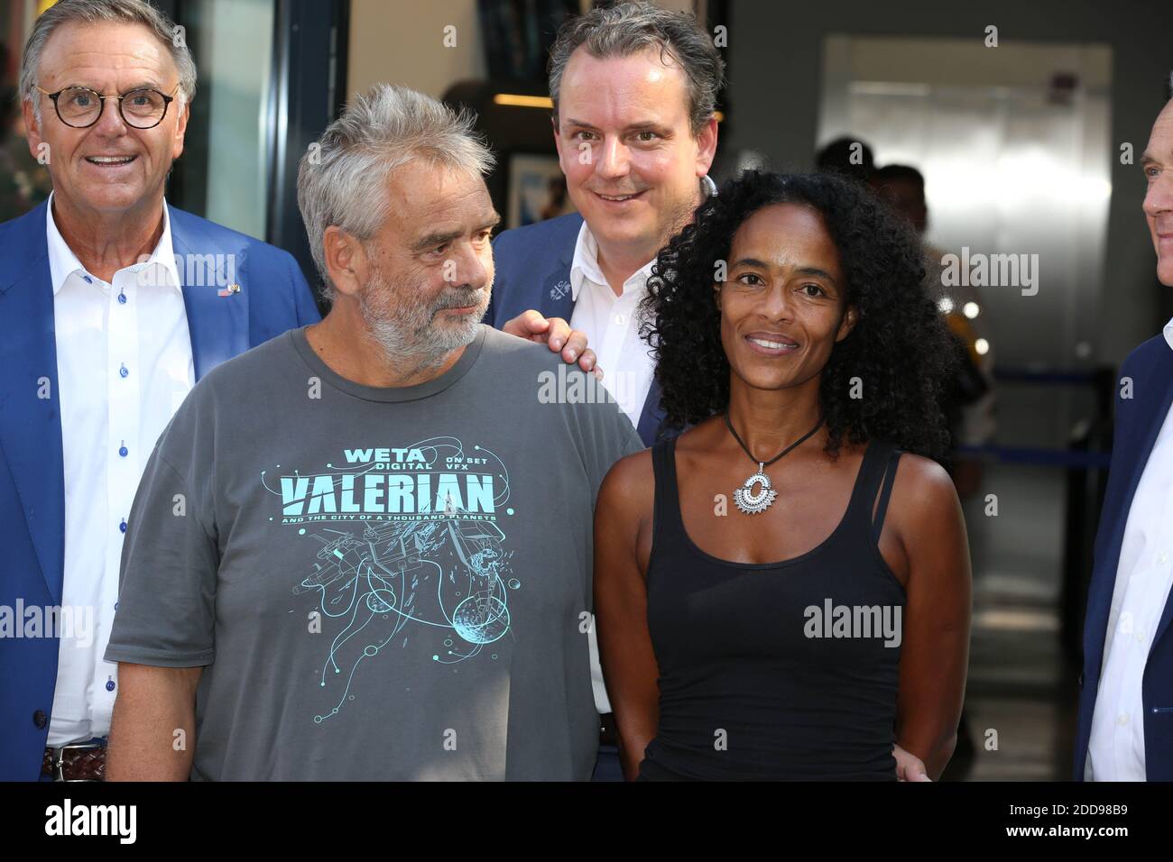 Roland Mack, Michael Mack, Luc Besson and his wife Virginie Besson-Silla attending Eurosat - Coastiality By Valerian Opening held at Europa-Park in Rust, Germany on September 12, 2018. Photo by Jerome Domine/ABACAPRESS.COM Stock Photo