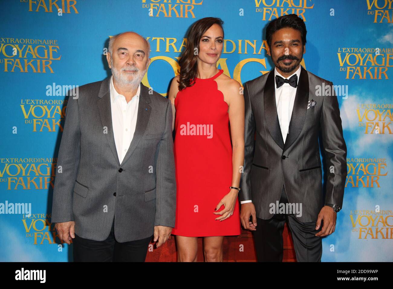Gerard Jugnot, Berenice Bejo et Dhanush lors de la premiere de L