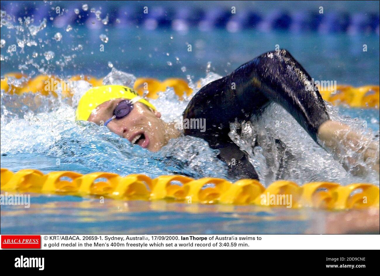 No Film No Video No Tv No Documentary C Krt Abaca 20659 1 Sydney Australia 17 09 2000 Ian Thorpe Of Australia Swims To A Gold Medal In The Men S 400m Freestyle Which Set A