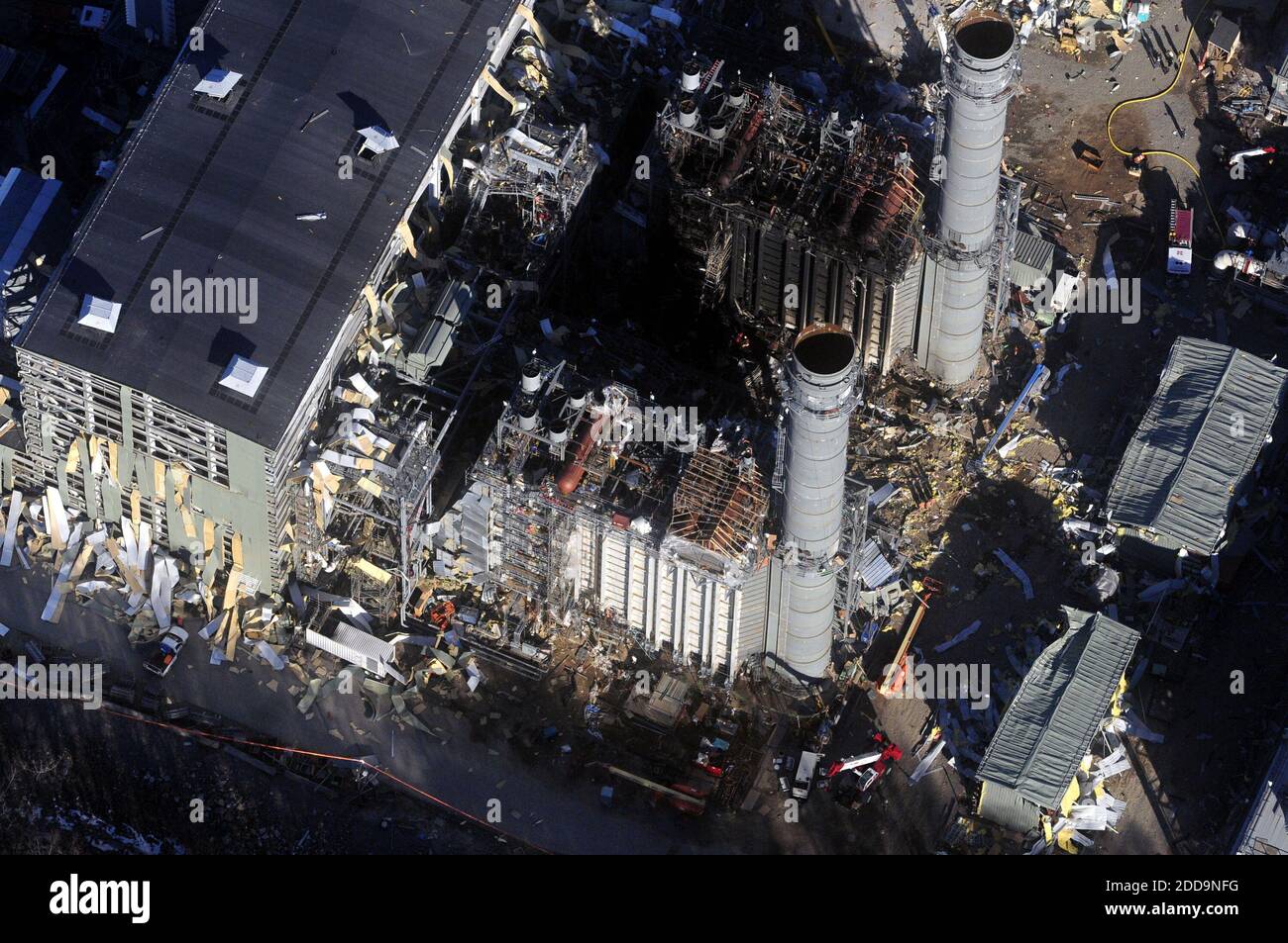 NO FILM, NO VIDEO, NO TV, NO DOCUMENTARY An aerial view shows the