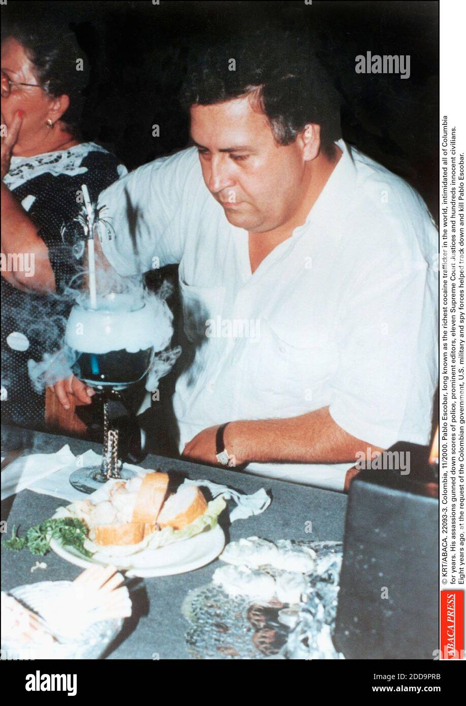 NO FILM, NO VIDEO, NO TV, NO DOCUMENTARY - © KRT/ABACA. 22093-3. Colombia,  11/2000. Pablo Escobar, long known as the richest cocaine trafficker in the  world, intimidated all of Columbia for years.