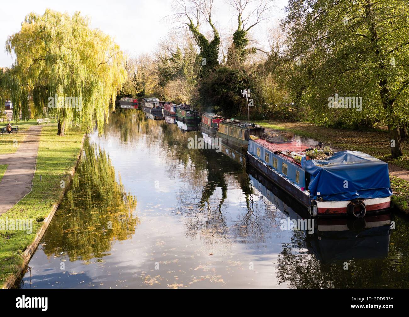 The Grand Union Canal at Berkhamsted, Hertfordshire. Stock Photo