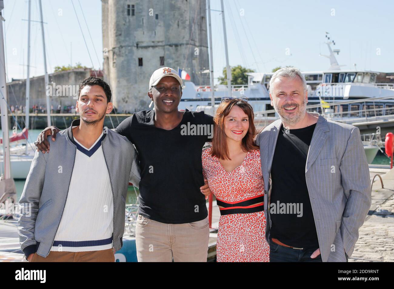 The ' Access ' cast with, Ahmed Sylla, Amir El Kacem, Olivier Charasson and Julie Bargeton during the 20th edition of the Festival de fiction TV, on September, 15 2018 in La Rochelle, France .Photo by Thibaud MORITZ/ ABACAPRESS.COM Stock Photo