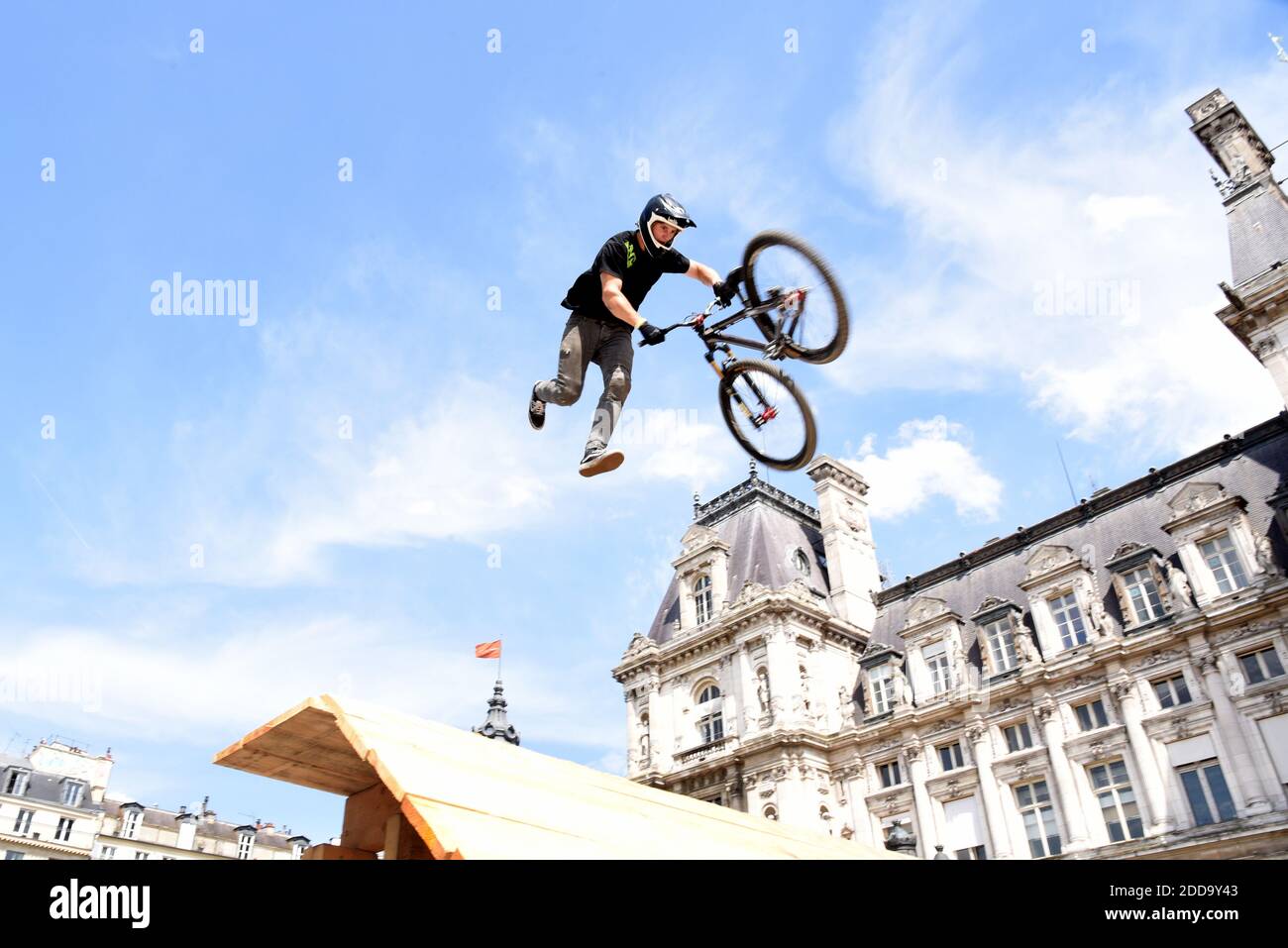 Demonstration BMX Biker Perform Tricks During The Big Air Mountain At demonstration-bmx-biker-perform-tricks-during-the-big-air-mountain-at