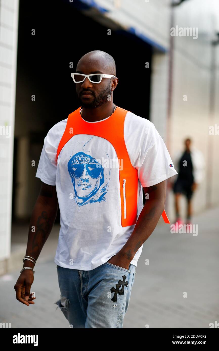 Street style, Virgil Abloh arriving at Alyx Spring-Summer 2019