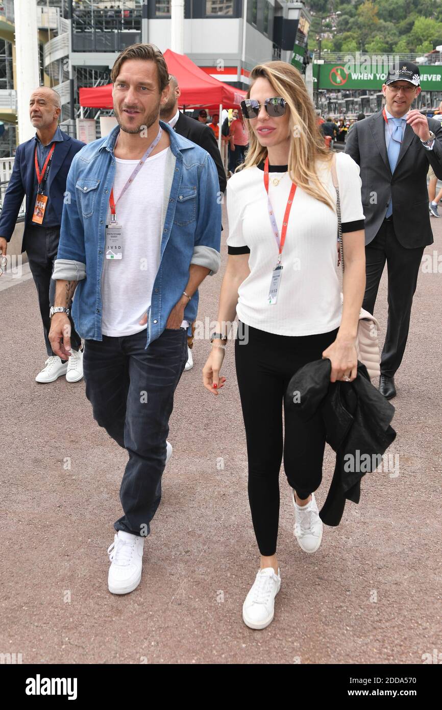 Francesco Totti and his wife attend the 76th Monaco F1 Grand Prix ...