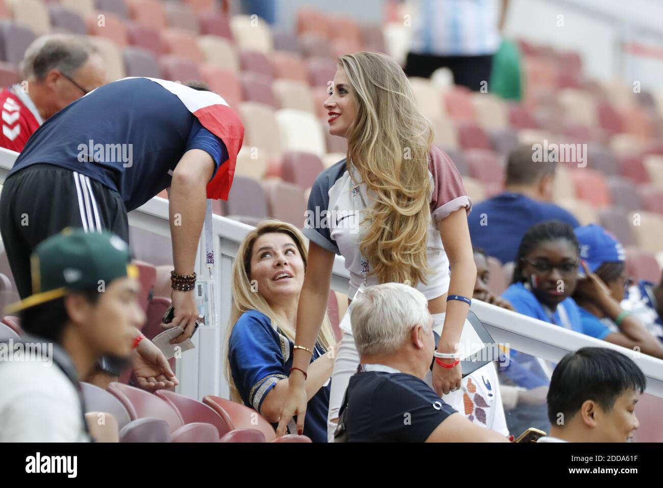 Maria Salaues (wife of Paul Pogba) during the 2018 FIFA World Cup Russia  game, France vs Denmark in Luznhiki Stadium, Moscow, Russia on June 26,  2018. France and Denmark drew 0-0. Photo