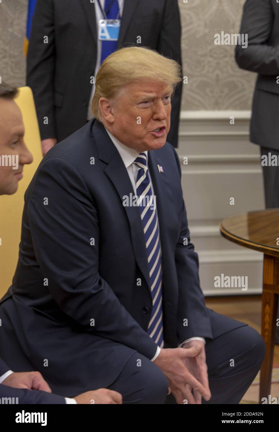 President of Poland Andrzej Duda and U.S. President Donald Trump meet ...