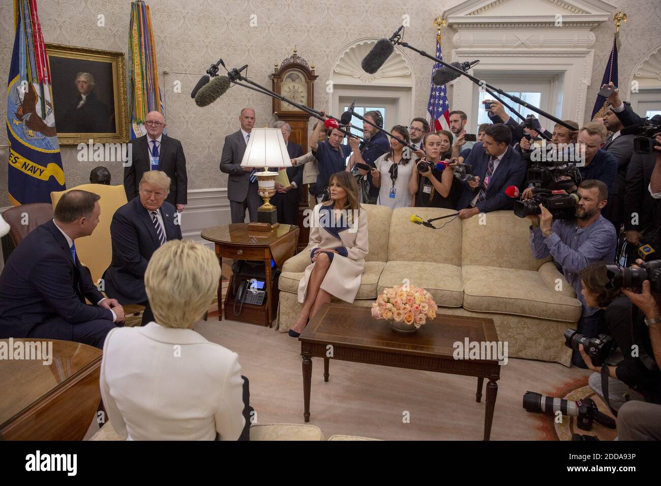 President of Poland Andrzej Duda and U.S. President Donald Trump meet ...