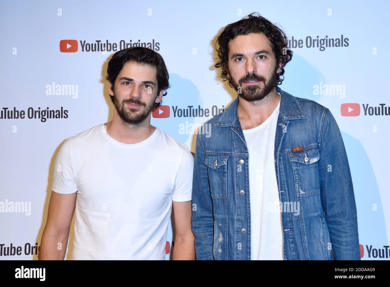 Amaury Magne et Quentin Thiriau (Amaury et Quentin) at the premiere of  YouTube series Les Emmerdeurs and Groom held at the Grand Rex in Paris,  France, September 18, 2018. Photo by Aurore