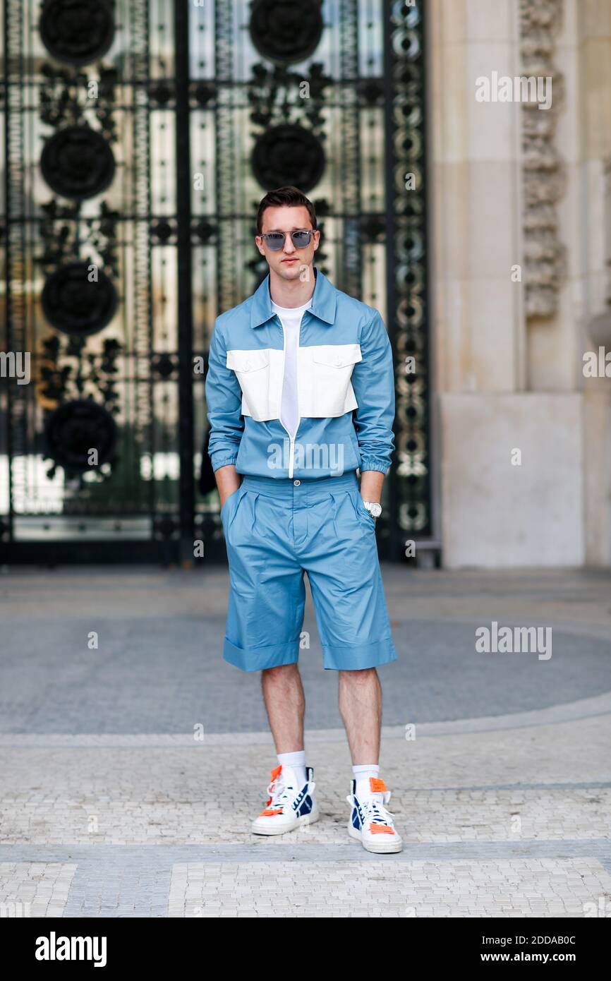 Street style, Marcel Floruss arriving at Cerruti 1881 Spring-Summer 2019  menswear show held at Grand Palais, in Paris, France, on June 22nd, 2018.  Photo by Marie-Paola Bertrand-Hillion/ABACAPRESS.COM Stock Photo - Alamy