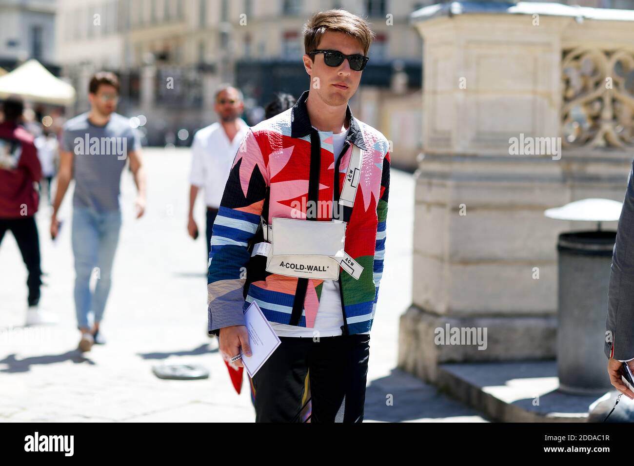 Street style, arriving at Thom Browne Spring-Summer 2019 menswear show held at Palais des Beaux Arts, in Paris, France, on June 23rd, 2018. Photo by Marie-Paola Bertrand-Hillion/ABACAPRESS.COM Stock Photo