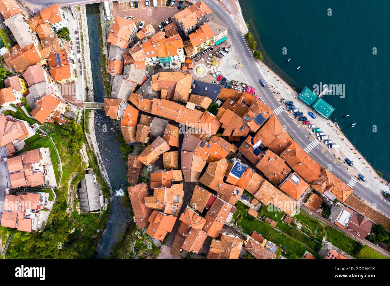 Aerial view of colonno at lake como hi-res stock photography and images ...