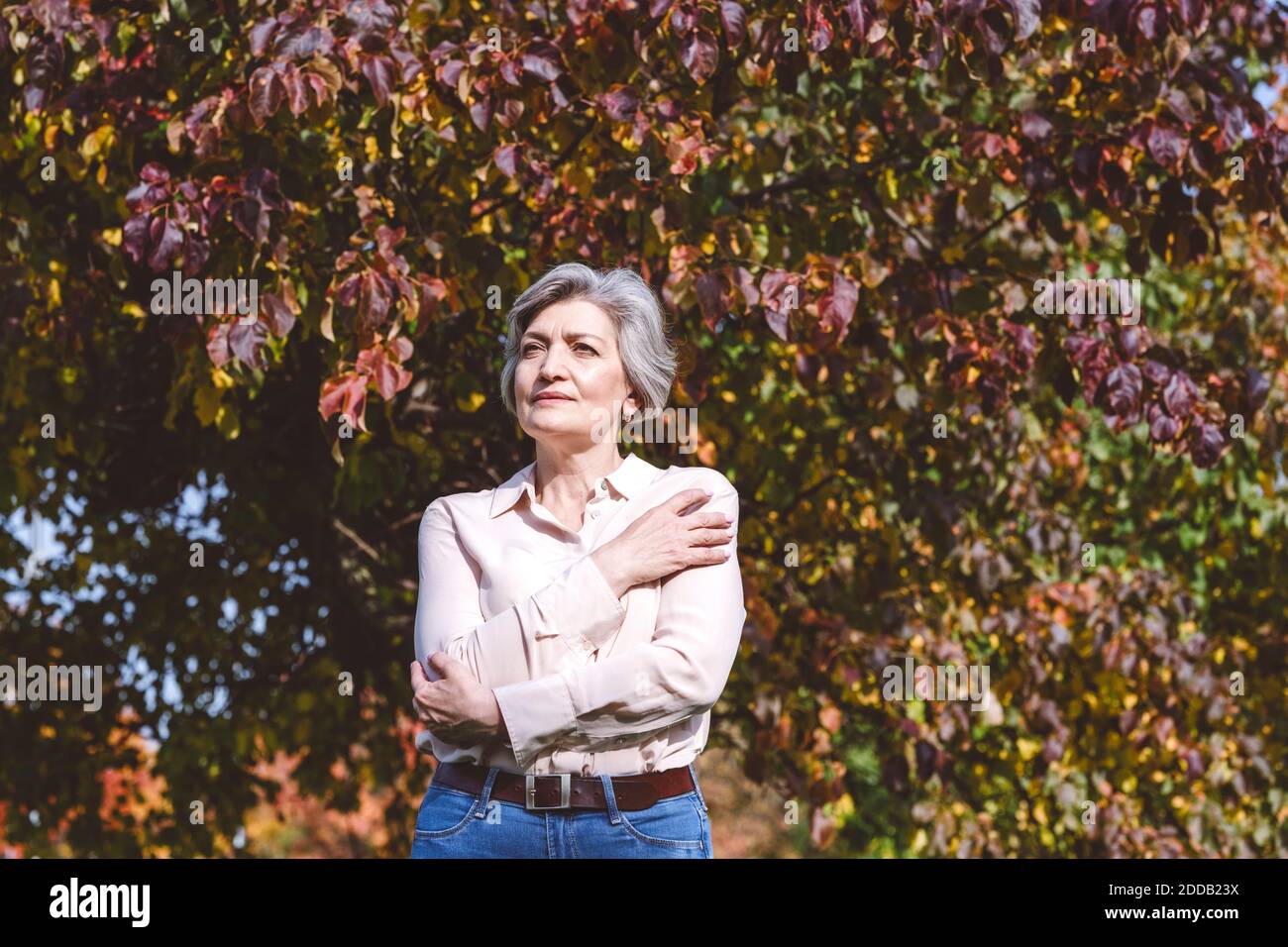 Beautiful mature woman park hi-res stock photography and images - Alamy
