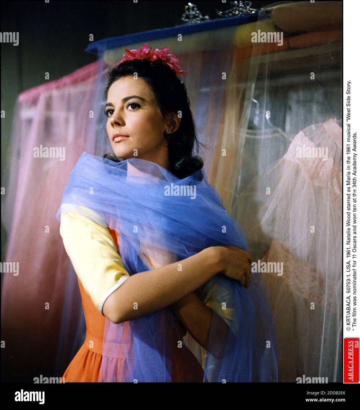 NO FILM, NO VIDEO, NO TV, NO DOCUMENTARY - © KRT/ABACA. 50753-1. USA. 1961. Natalie  Wood starred as Maria in the 1961 musical West Side Story. The film was  nominated for 11