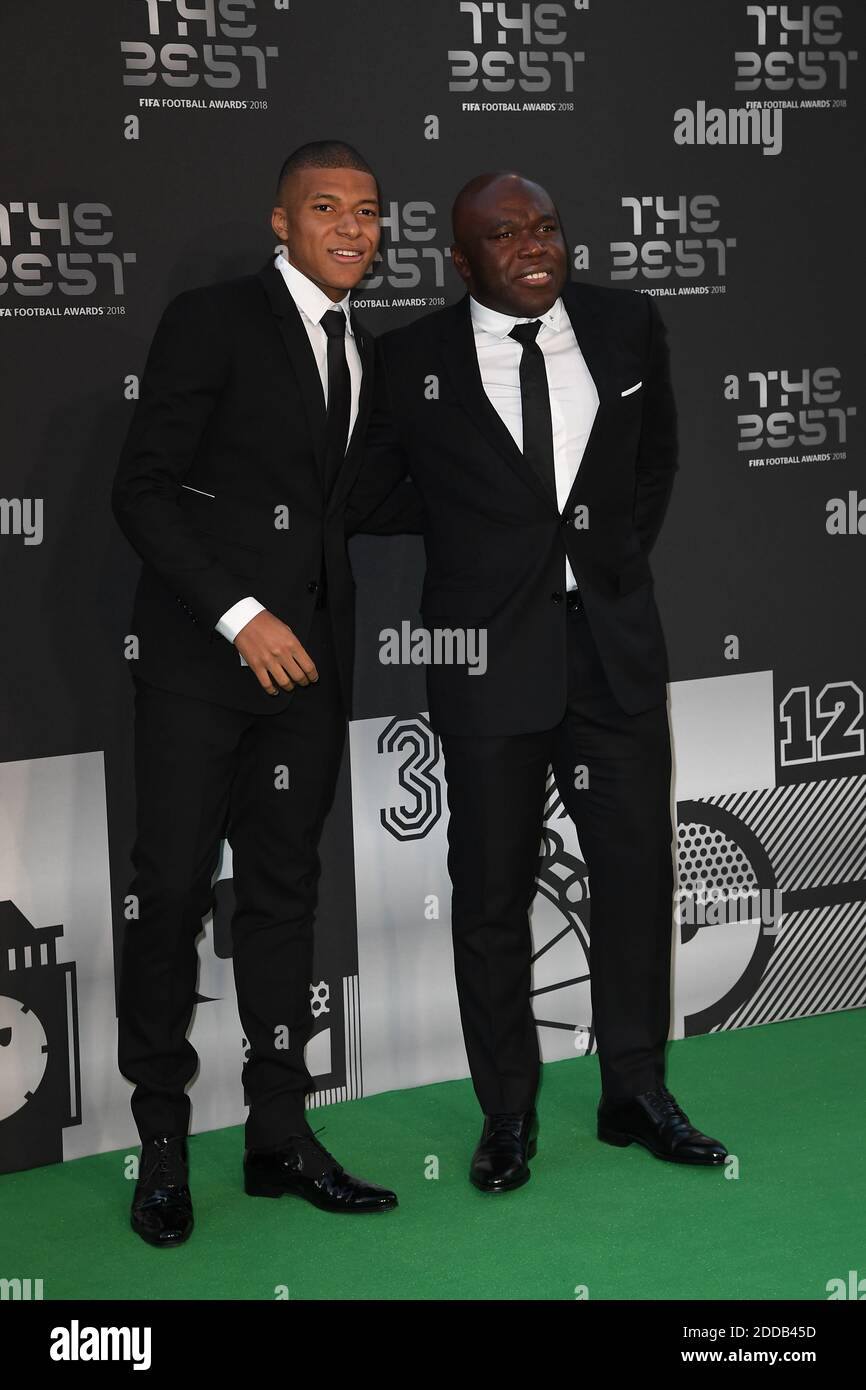 Kylian Mbappe and Wilfried Mbappe arrive to the Best FIFA Football Awards 2018 at the Royal Festival Hall, London, UK, on September 24, 2018. Photo by Christian Liewig/ABACAPRESS.COM Stock Photo