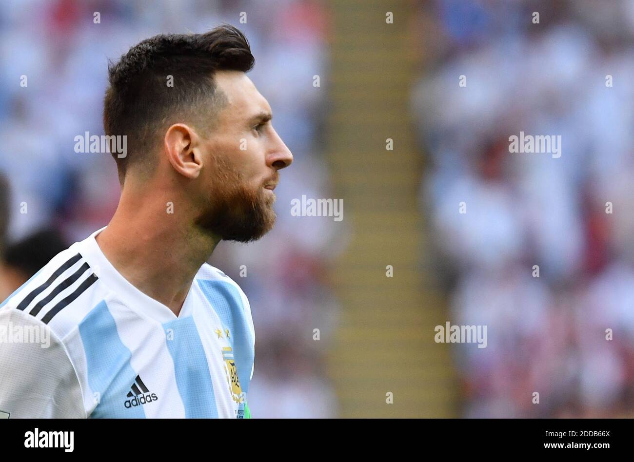 Argentina's Lionel Messi during the FIFA World Cup France v Argentina at  the Kazan Arena stadium in Kazan, Russia on June 30, 2018. Argentina  suffered a 4-3 defeat to France which looks