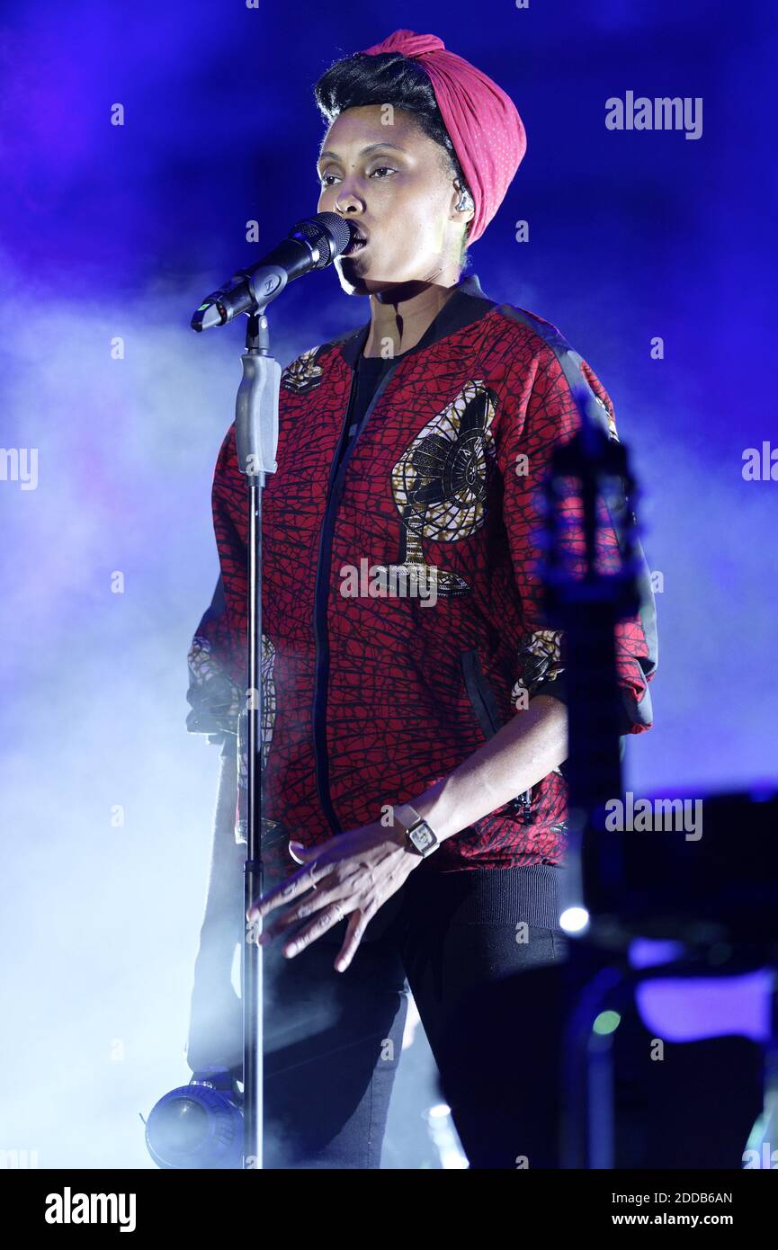 Imany Singer French singer Imany (Nadia Mladjao) performs live during 'Palais en ...