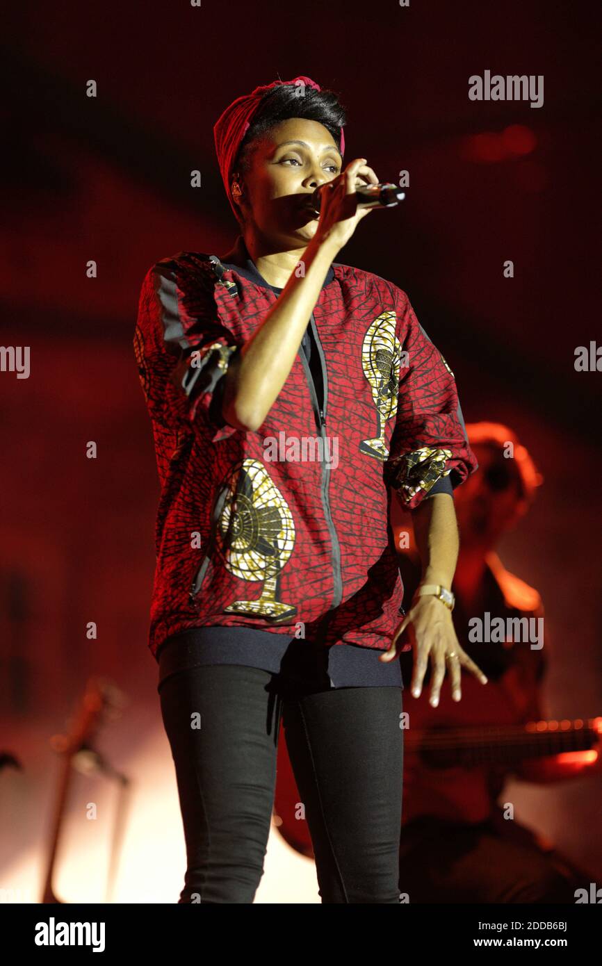 Imany Singer French singer Imany (Nadia Mladjao) performs live during 'Palais en ...