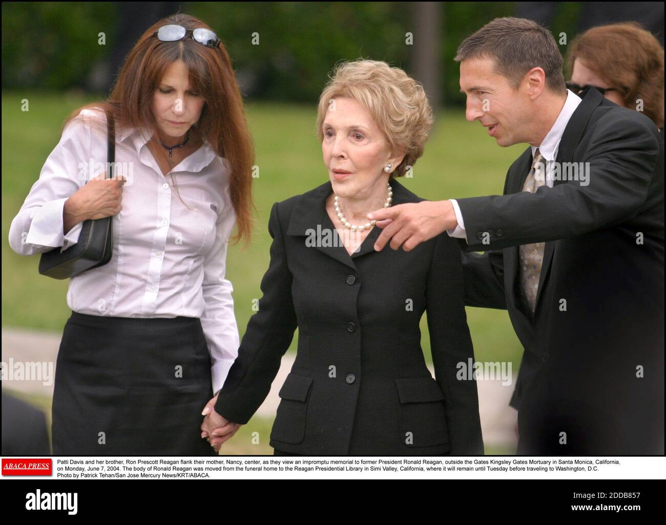 NO FILM, NO VIDEO, NO TV, NO DOCUMENTARY Patti Davis and her brother, Ron Prescott Reagan