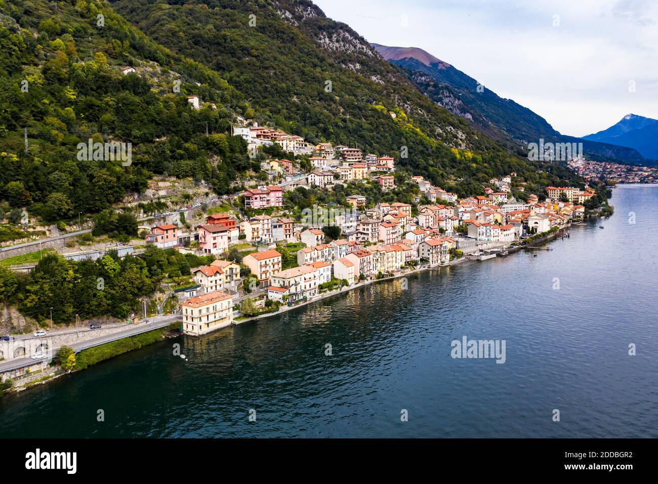 Aerial view of Colonno at Lake Como, Lombardy, Italy Stock Photo - Alamy