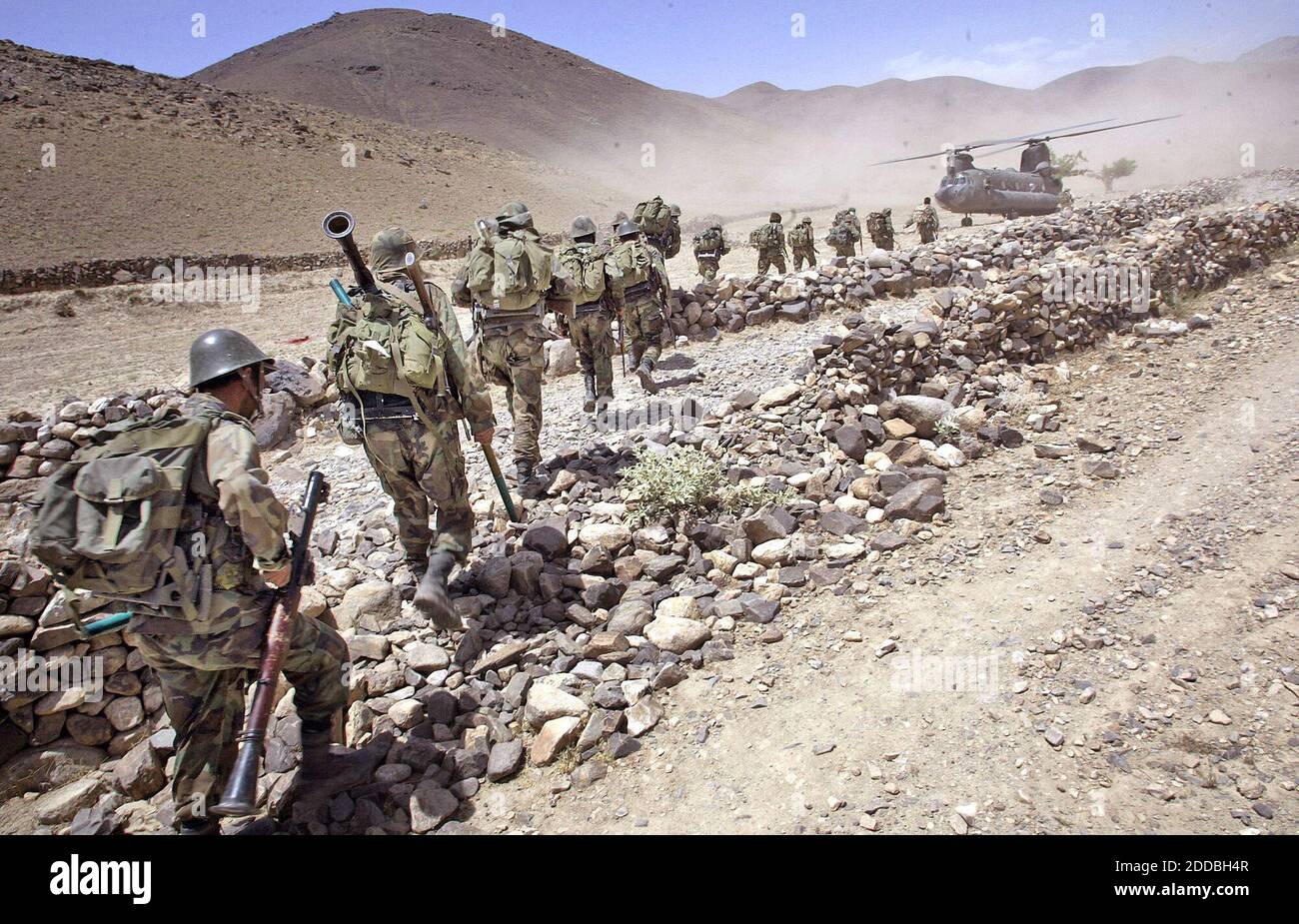 NO FILM, NO VIDEO, NO TV, NO DOCUMENTARY - Operation Como in the Deh Chopan District of Zabul Province, Afghanistan, on August 10, 2005. Photo by Tom Pennington/Fort Worth Star-Telegram/KRT/ABACAPRESS.COM. Stock Photo