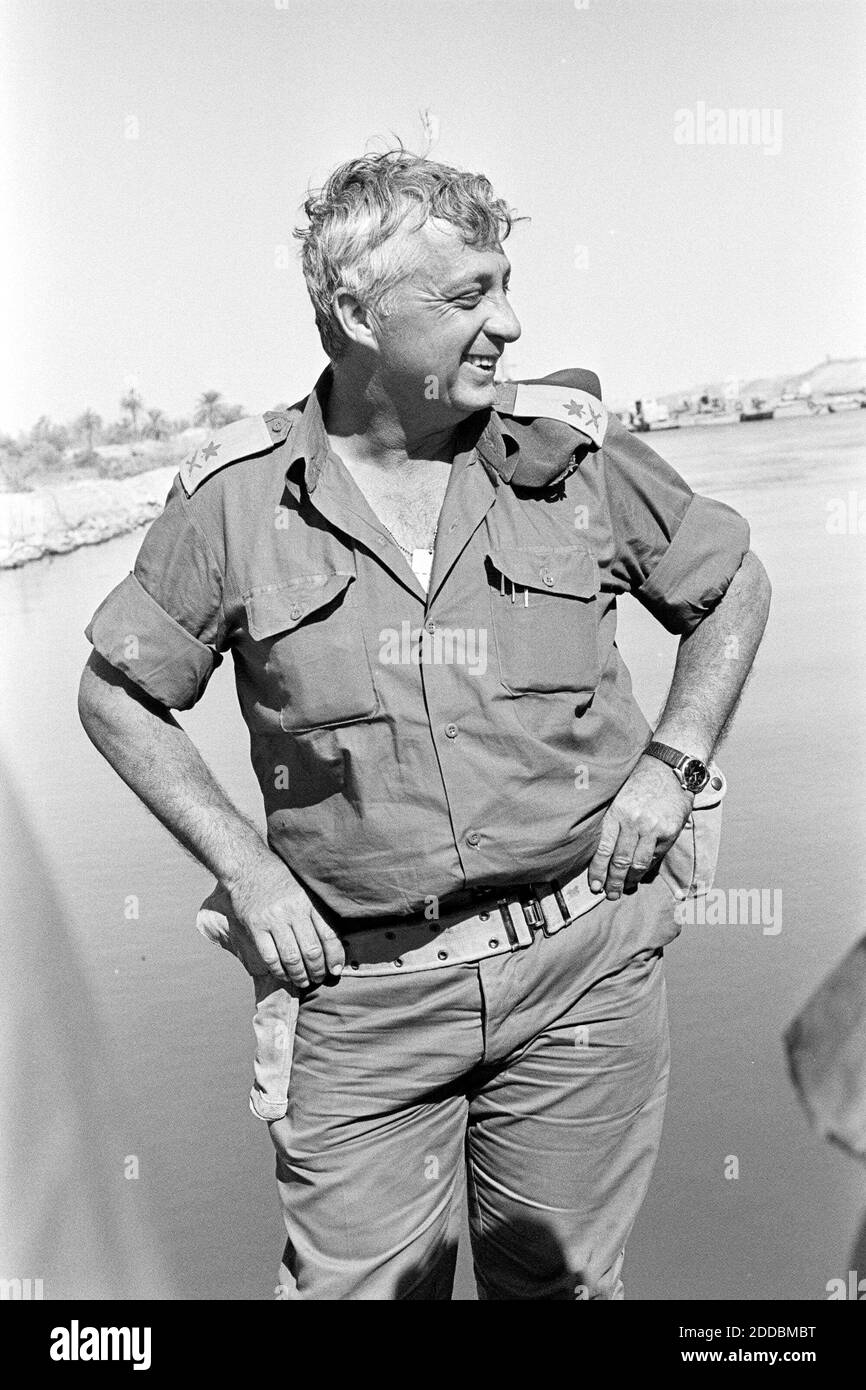 NO FILM, NO VIDEO, NO TV, NO DOCUMENTARY - File photo of Prime Minister Ariel Sharon, October 31, 1973, during the Yom Kippur War. Prime Minister Ariel Sharon underwent seven hours of emergency surgery to stop bleeding in his brain Wednesday night, January 4, 2006. Photo by Flash 90/KRT/ABACAPRESS.COM Stock Photo