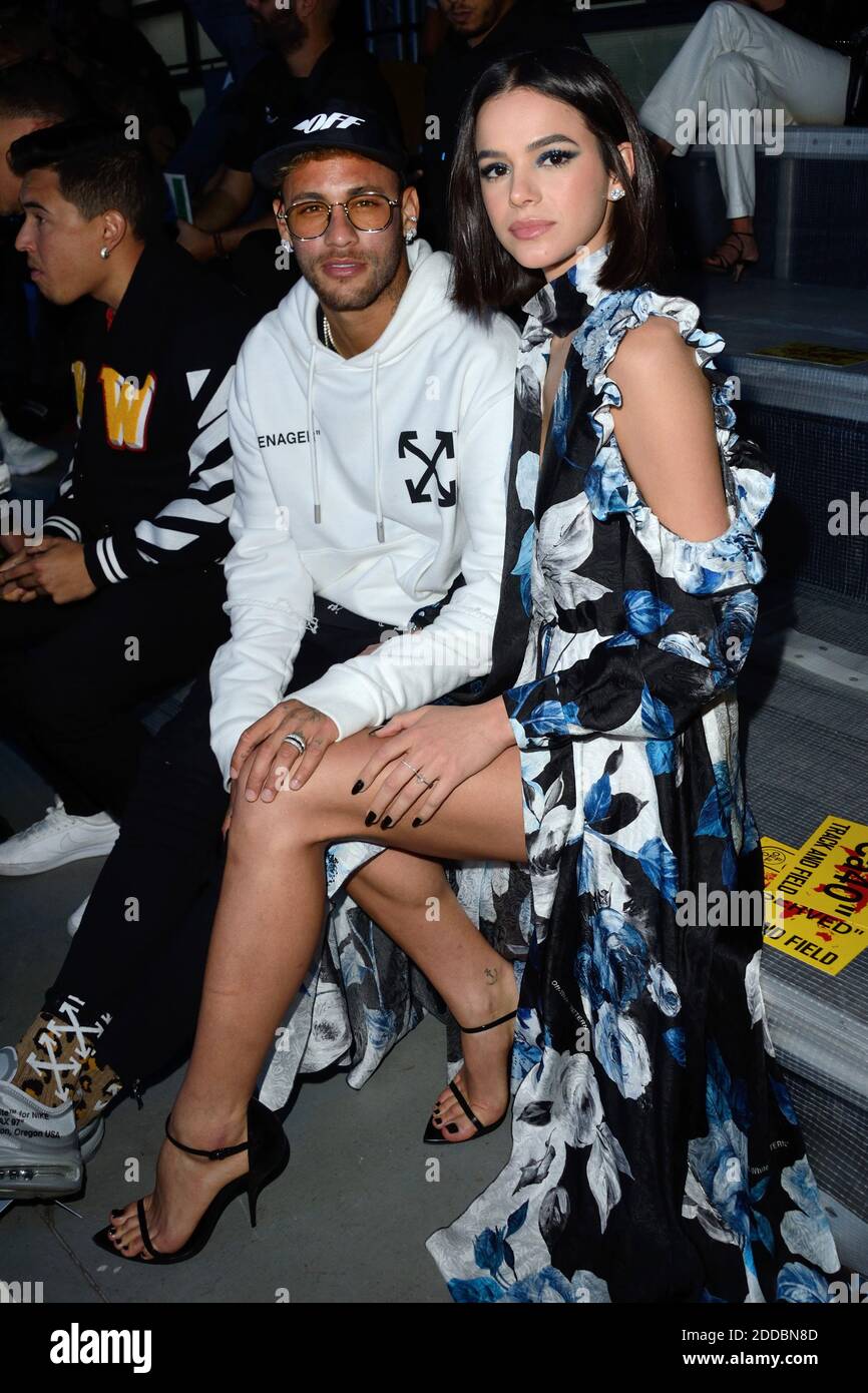 Neymar & Dani Alves at the Off-White Paris Fashion Week Show