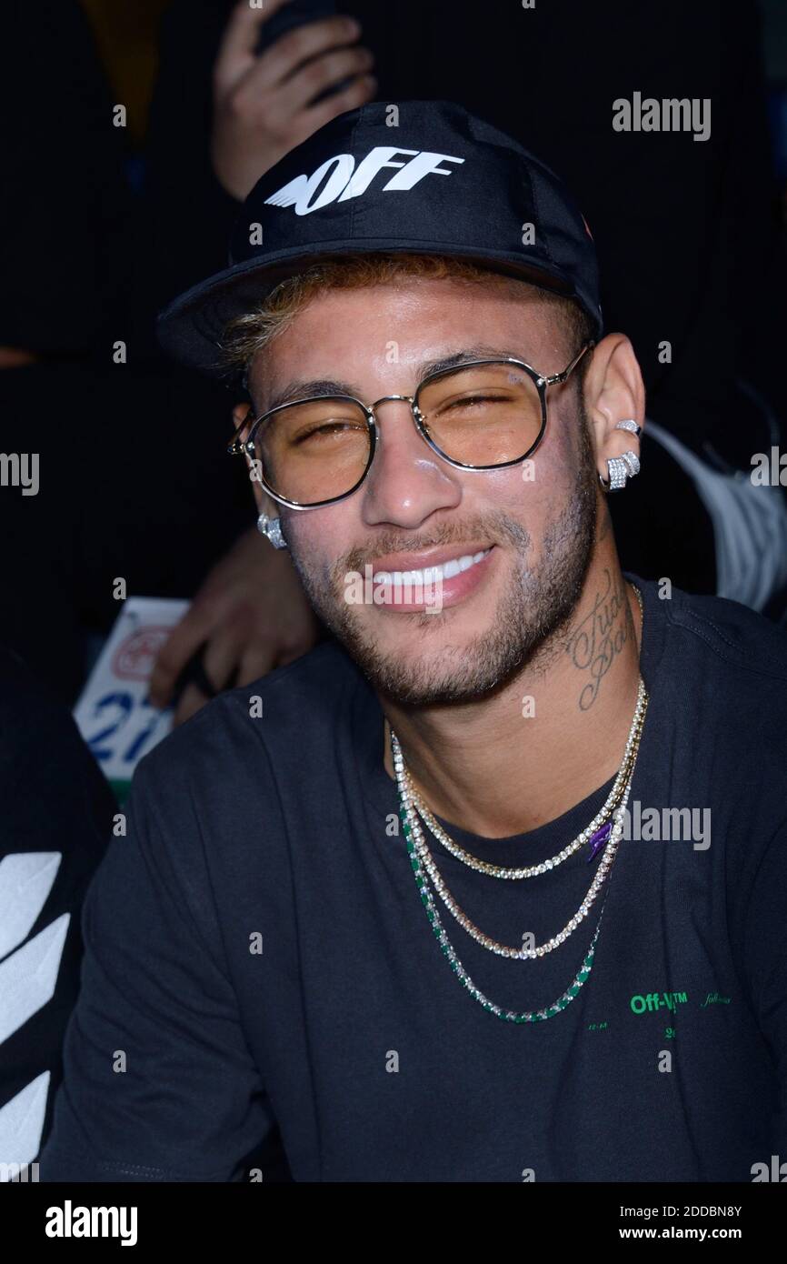 Neymar Jr attending the Off White Fashion Show as part of Paris Fashion  Week Womenswear Spring -