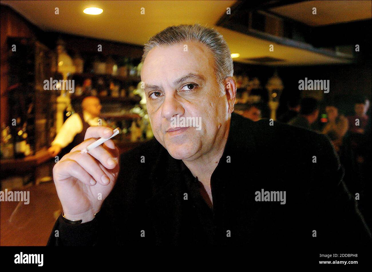 NO FILM, NO VIDEO, NO TV, NO DOCUMENTARY - Vince Curatola, who plays Johnny Sack on The Sopranos, in The Brownstone House, a restaurant in Paterson, New Jersey, where, he says, his first key scene with Tony Soprano during the show's first season took place. Photo by Carmine Galasso/The Record/KRT/ABACAPRESS.COM Stock Photo